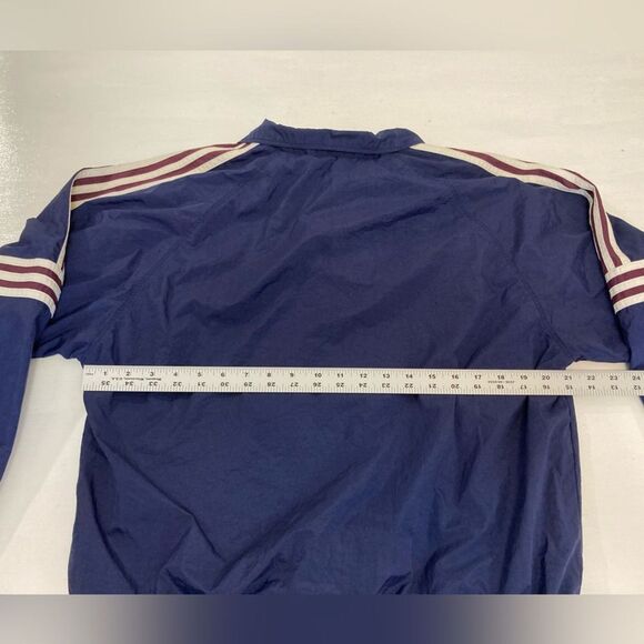Vintage Adidas Track Jacket Women’s L Blue Maroon Stripe Full Zip Retro Y2K - Picture 9 of 10